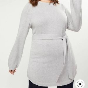 Lane Bryant Heather Grey Belted Sweater 22/24